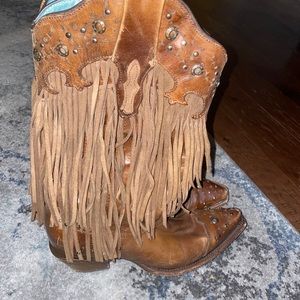 Corral fringe cowboy boots